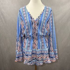 NWOT Red Camel Long Sleeve Romper Size L